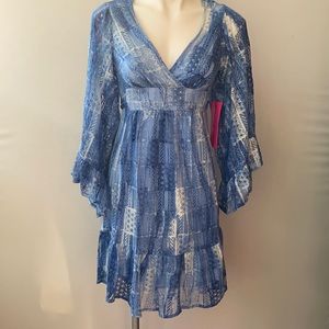 BETSEY JOHNSON BELL SLEEVE DRESS